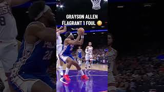 Grayson Allen called for flagrant 1 for this foul on Yabusele nba PhoenixSuns [upl. by Luis395]