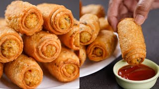 POTATO ROLL SAMOSA  ALOO SAMOSA  EASY POTATO SNACKS  N’Oven [upl. by Alilak414]