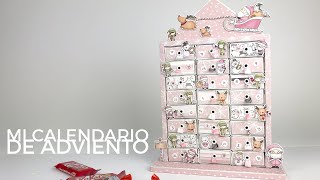 Calendario de adviento  Tutorial de scrapbooking [upl. by Atiuqat]