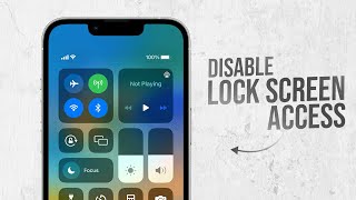 How to Disable Control Center on Lock Screen iPhone tutorial [upl. by Phalan165]