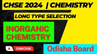 Most expected Chemistry Long questions chse 2024 Chemistry important long questions [upl. by Arehahs]