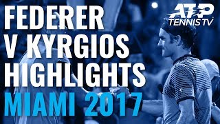 Extended Highlights Federer v Kyrgios Classic  Miami Open 2017 [upl. by Glovsky]