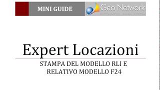 Expert Locazioni Immobiliari  Stampa del modello RLI e relativo modello F24 [upl. by Learsiy]