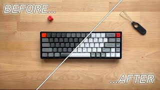 Keychron K6 OEM Retro PBT Keycap Set UnboxingShowcase  w Typing Sounds and Backlight View [upl. by Tristram]