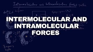 intermolecular and intramolecular forces intermolecularforces [upl. by Oinotnas630]