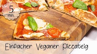 Veganer Pizzateig selber machen  Pizzateig Vegan Einfach und Gesund  Vegane Rezepte [upl. by Amik]