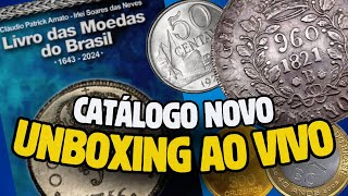 quotUNBOXING AO VIVOquot Novo Catálogo de moedas do Brasil e outros colecionáveis [upl. by Kotz]