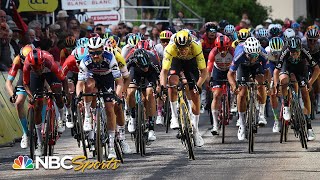 Critérium du Dauphiné 2023 HIGHLIGHTS Stage 2 finish  NBC Sports [upl. by Aciretahs]