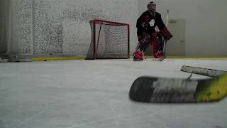 Charlie Lindgren Goalcrease Training 2011Reactivity drills [upl. by Xam]