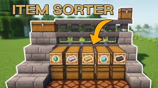 Minecraft EASIEST Automatic Item Sorter  121 Tutorial [upl. by Timothee384]