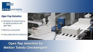 Pharmaceutical checkweighing  Open Flap Detection by Mettler Toledo  Al Thika Packaging [upl. by Faye]