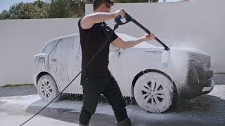 Clean your car with a Super Foam Sprayer on your high pressure washer [upl. by Converse]