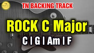 Guitar BACKING TRACK C Major Rock  C G Am F  140 bpm  TN Backing Track [upl. by Airamalegna]