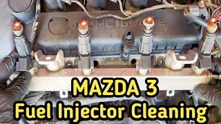 How To Cleaning Dirty or Clogged Fuel Injectors Mazda 3 [upl. by Oremoh]