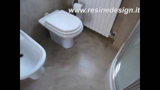 Bagno resina nocciola  pavimento e rivestimento [upl. by Crespi]