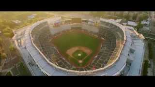 Yankee Stadium Sunrise in 4K NYC Aerial [upl. by Noxid]