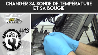 TUTO 13  CHANGER SA SONDE DE TEMPÉRATURE ET SA BOUGIE DERBI EURO 3 [upl. by Cleopatre240]