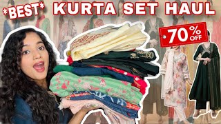 Ajio Kurta Sets Haul  Anarkali Haul  Ajio Haul [upl. by Enyawad266]