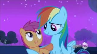 Scootaloo  hugs Rainbow Dash [upl. by Joell]