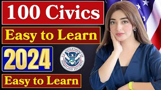 2024 random 100 civics questions and answers  US citizenship interview I N400 Interview [upl. by Rodman]