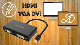 Переходник Mini DisplayPort Thunderbolt  VGA DVI HDMI Ugreen Посылка АлиЭкспресс 26 [upl. by Delahk869]