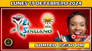 Resultado de EL SINUANO DIA del LUNES 19 de febrero 2024 chance sinuanodía [upl. by Samau]