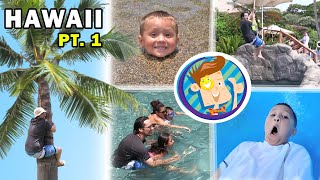 FV Family Trip Vlog in Hawaii Water Elevator in Grand Wailea Maui Part 1 [upl. by Aicilec]