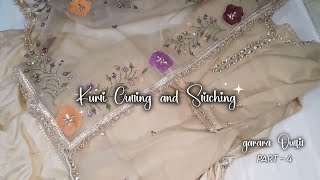 kurti cutting and stitching  beads embroidery ethnicstitchingvibes [upl. by Oloap]