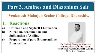 Part 3 Amine and Diazonium Salts [upl. by Caddric]