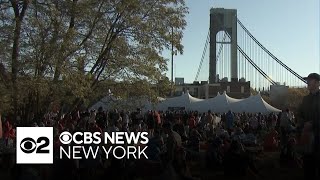 NYC Marathon 2024 first wave takes off from Staten Island [upl. by Adlev823]