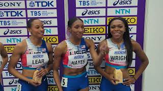 US Womens 4x400m Advances To Final At World Indoor Championships 2024 [upl. by Selig]