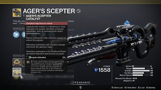 HOW TO GET AGERS SCEPTER CATALYST  DESTINY 2 [upl. by Eveleen517]