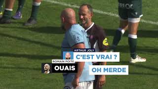 TOP 14  Léchange hilarant entre larbitre Romain Poite et le pilier de lUSAP Arthur Joly [upl. by Elehcar]