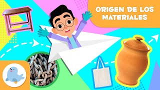 El ORIGEN de los MATERIALES 🧶 Clasificación de materiales para niños 🧱 Naturales y artificiales [upl. by Neufer]