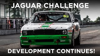 Jaguar Race Car Build  Development continues at Croft [upl. by Llirred]