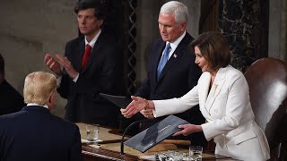 Trump snubs Pelosi handshake [upl. by Millicent500]