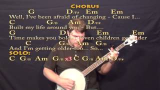 Landslide Fleetwood Mac Banjo Cover Lesson with ChordsLyrics [upl. by Ardnnek]