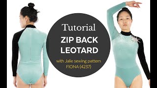 How to sew a zip back leotard Jalie pattern Fiona 4237 [upl. by Aicats]