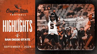 Oregon State Football Highlights 9724 vs San Diego State [upl. by Manvel440]