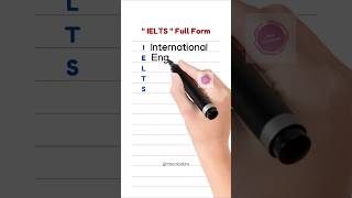 IELTS Full Form didyouknow ielts fullform english learning knowledge viral video shorts [upl. by Krever930]