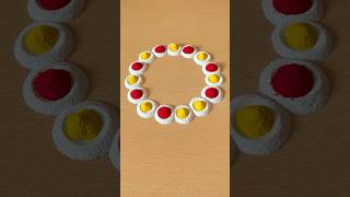 Simple Rangoli  Satisfying Rangoli  Easy Rangoli Tips and Tricks  ASMR rangoli satisfying asmr [upl. by Affay]