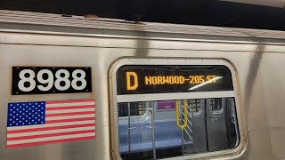 R160 D Train Announcements Coney Island  Stillwell Ave  Norwood 205 St via West End Express [upl. by Alihs]