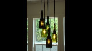 DIY WINE BOTTLE CHANDELIER [upl. by Yvaht396]