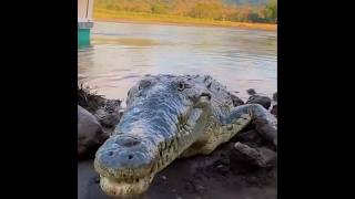 crocodile Tarcoles river  Costa Rica video videoshorts animals viralvideo [upl. by Ardnaid]