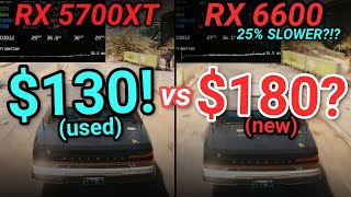 Are USED GPUs a Stupid Idea  used RX 5700XT vs new RX 6600 amp a750 [upl. by Teteak]