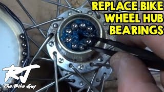 How To Replace Bike Wheel Hub Bearings [upl. by Ecyarg]