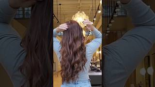 Clip in hair extensions tutorial clipinhairextensions hairextensions hairtutorial fallhaircolor [upl. by Modeerf403]