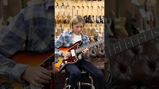 12yearsold Saxon Weiss jamming with Ben Worsley at NormansRareGuitars 🔥🔥🔥 [upl. by Ateerys]