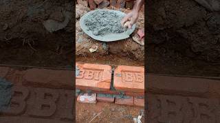 first level brick wall plaster working process shorts brickwall construction [upl. by Adnilemre]