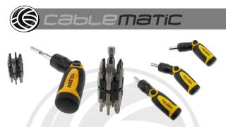 Kit de 12 destornilladores intercambiables con carraca Tolsen distribuido por CABLEMATIC ® [upl. by Bing]